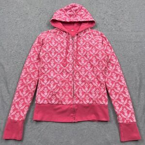Fox Racing Hoodie Womens Medium? Pink Long Sleeve Full Zip AOP Jacket Sweatshirt